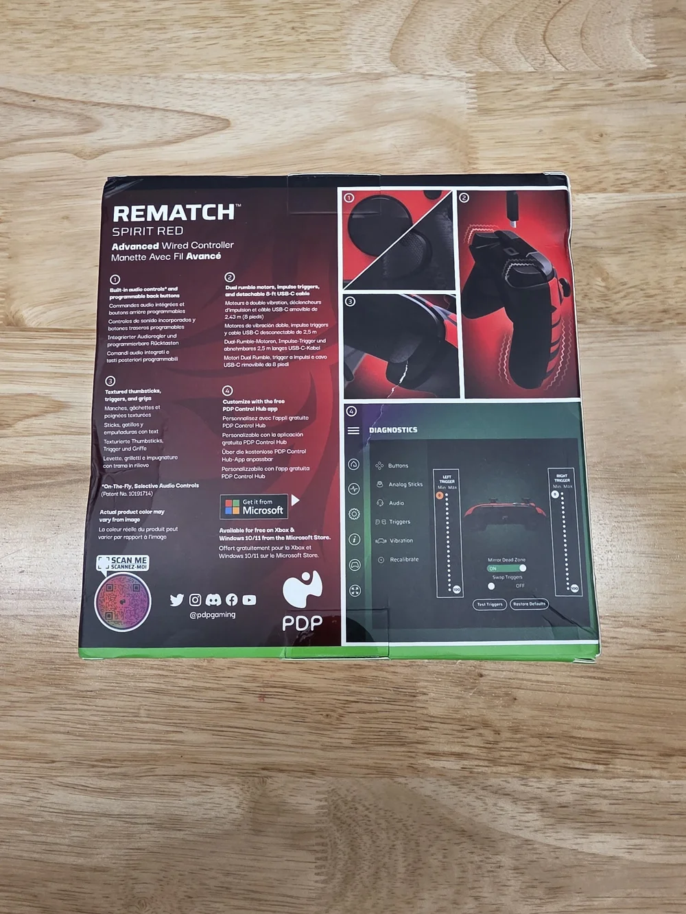 PDP Rematch Wired Controller in Red and Black